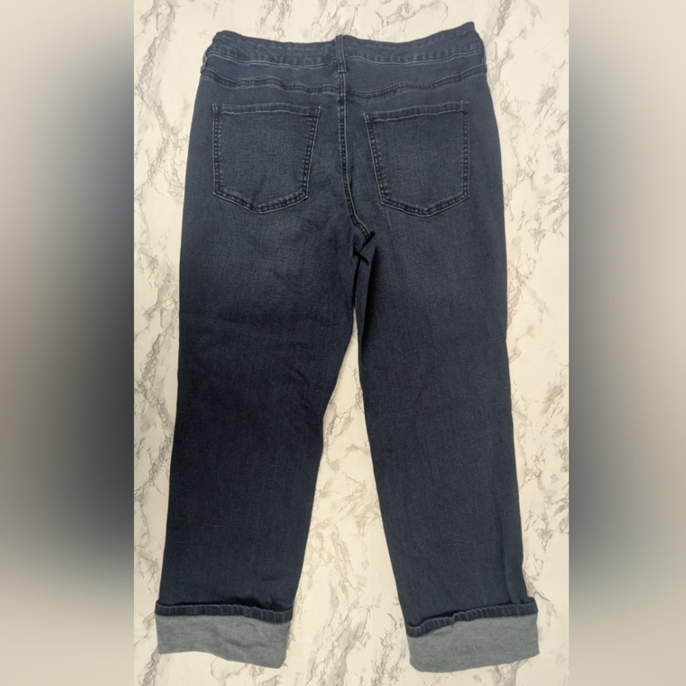 Wonderly Selvedge Edge Capri Size 8 Mid-rise Skinny Denim Dark Wash